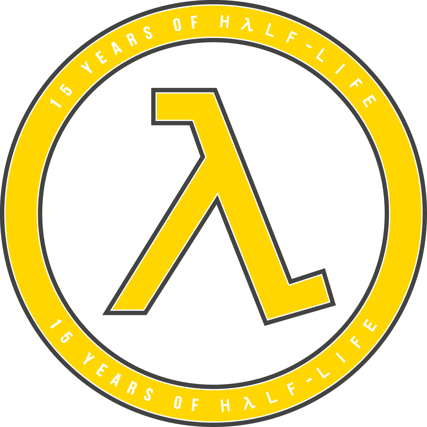 15 Years of Half-Life Logo - Yellow