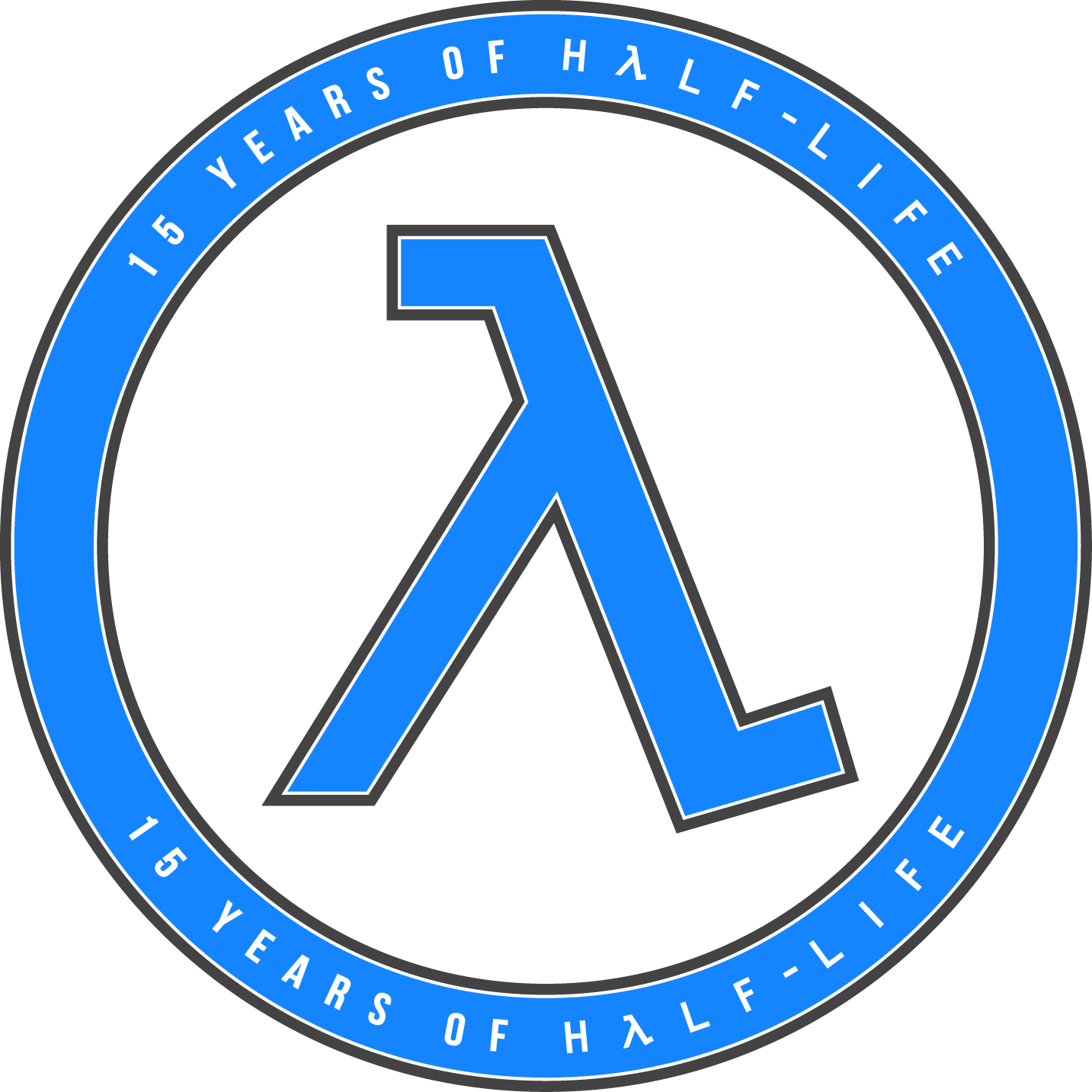 15 Years of Half-Life Logo - Blue