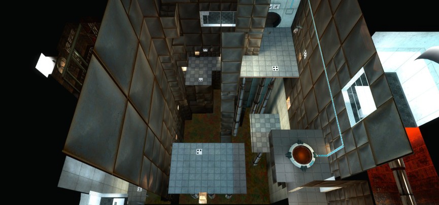 The basics of level design at its most undisguised in Portal